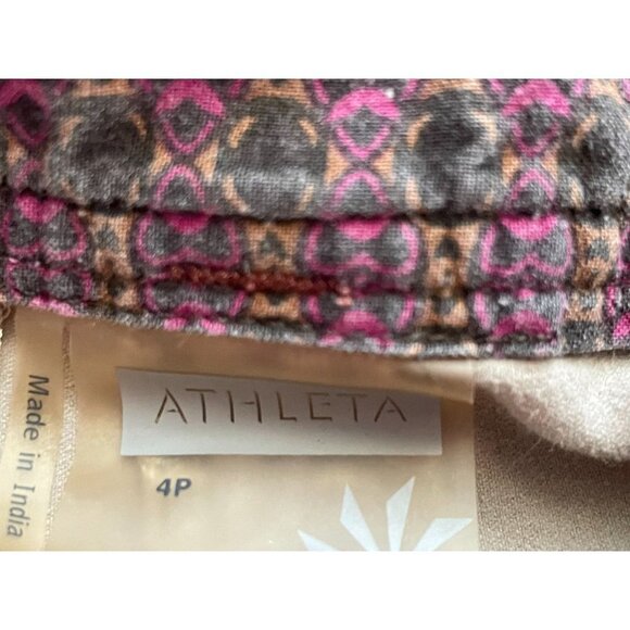 Athleta Whenever Corduroy Skirt A-Line Flare Pockets Drawstring Beige Sz 4P - Picture 4 of 8